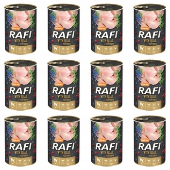 DOLINA NOTECI RAFI Karma mokra dla psa Przepiórka 12 x 400g Bezzbożowa