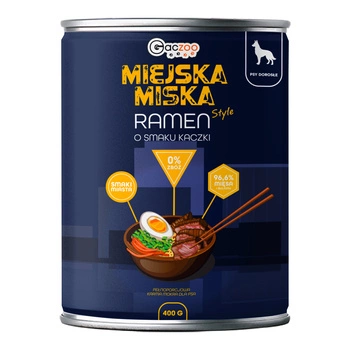Gaczoo Miejska Miska bezzbożowa karma mokra dla psa Ramen 400g