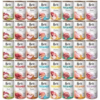 Brit Pate & Meat 40 x 400g Mix mokra karma dla psa