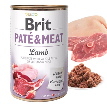 BRIT PATE & MEAT Karma mokra dla psa Jagnięcina 400g