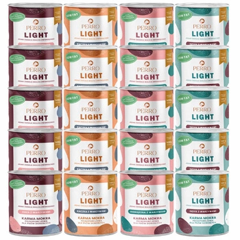 PERRO Light Monobiałkowa karma mokra dla psa mix smaków 20 x 800g
