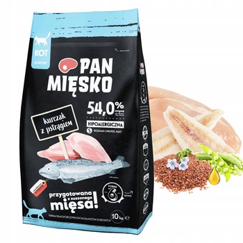 Pan Mięsko Karma dla kota sucha 10 kg Kurczak z Pstrągiem 