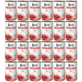 BRIT PATE & MEAT Karma mokra psa Wołowina 24 x 400g