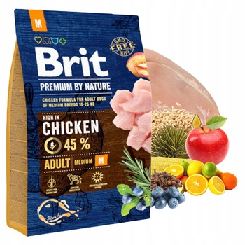 Brit By Nature 3 kg Chicken M sucha karma dla psów