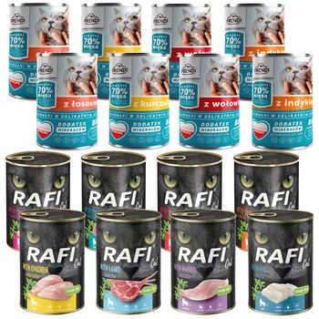RAFI CAT FRENDI Karma mokra dla kota mix smaków 16 x 400g pełnowartościowa