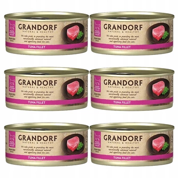 GRANDORF zdrowa karma mokra dla kota Tuńczyk 6 x 70g Bezzbożowa