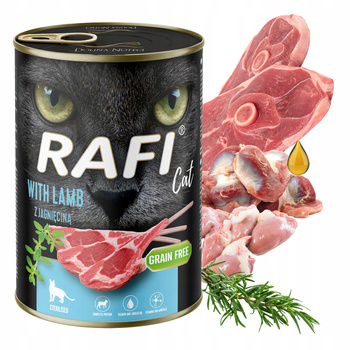 RAFI CAT Dolina Noteci Karma mokra dla kota Jagnięcina 400g bez zbóż zdrowa