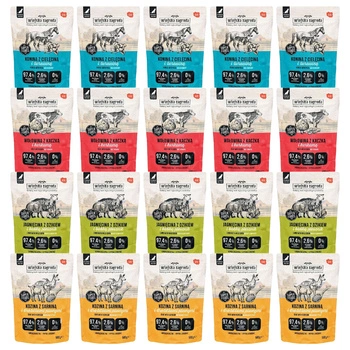 Wiejska Zagroda pełnoporcjowa karma mokra dla psa mix smaków 20 x 500g
