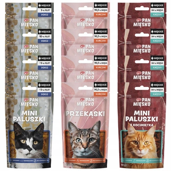 PAN MIĘSKO Naturalny Smakołyk przysmak dla kota Mix smaków 12 x 50g