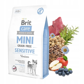 BRIT CARE MINI SENISITIVE karma sucha dla psa Dziczyzna 7kg Bezzbożowa