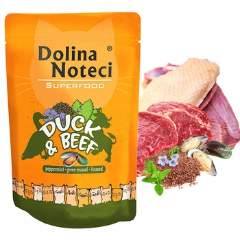 Dolina Noteci Superfood mokra karma dla kota 85g Kaczka Wołowina 