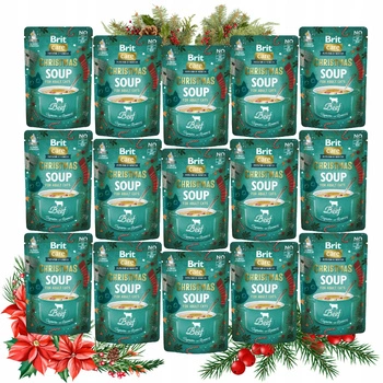 BRIT CHRISTMAS SOUP karma mokra zupa dla kota Wołowina 15 x 75g