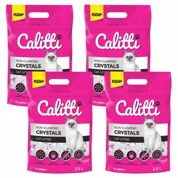 CALITTI Crystals Żwirek Silikonowy dla kota 4 x 3,8L