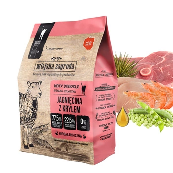WIEJSKA ZAGRODA sucha karma dla kota 400g Jagnięcina kryl 