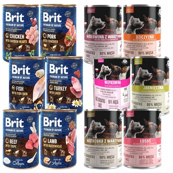 BRIT BY NATURE PET REPUBLIC Karma mokra dla psa mix smaków 12 x 400g
