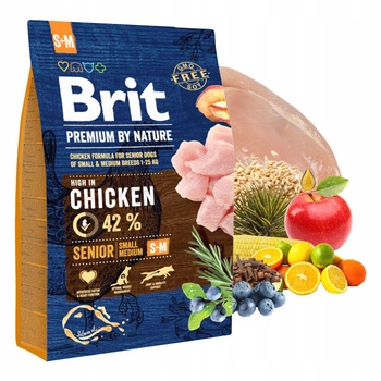 Brit By Nature 3 kg M + S Chicken sucha karma dla psów