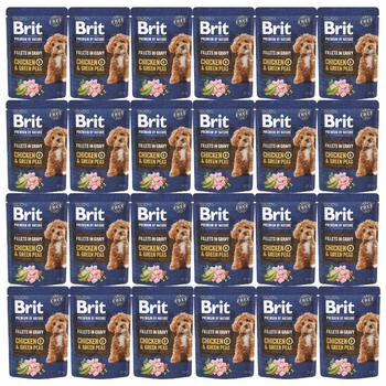 BRIT BY NATURE fileciki karma mokra dla psa Kurczak 24 x 85g bezzbożowa