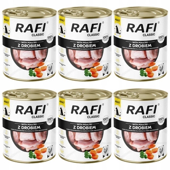 Dolina Noteci Rafi Classic karma mokra dla psa Drób 6 x 800g