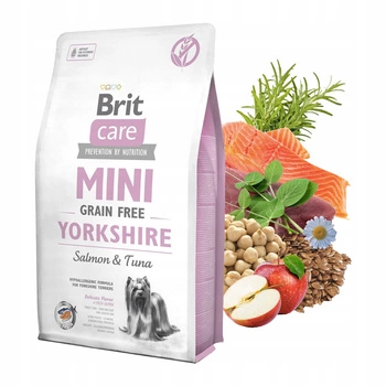 BRIT CARE MINI YORKSHIRE karma sucha dla psa Łosoś Tuńczyk 7kg Bezzbożowa