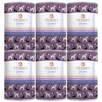 PERRO Gourmet Karma mokra dla psa Sarna z korzeniem pietruszki 6 x 400g