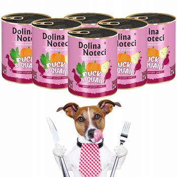 Dolina Noteci Superfood mokra karma dla psa 6 x 400g Kaczka Przepiórka