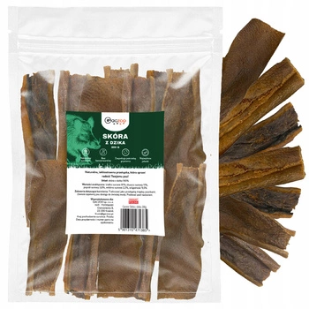 Przysmak dla psa Skóra z dzika bez włosa 200g GACZOO naturalny gryzak