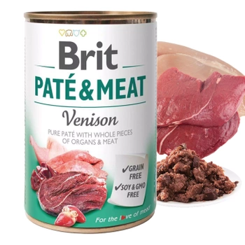 BRIT PATE & MEAT Karma mokra dla psa Dziczyzna 400g