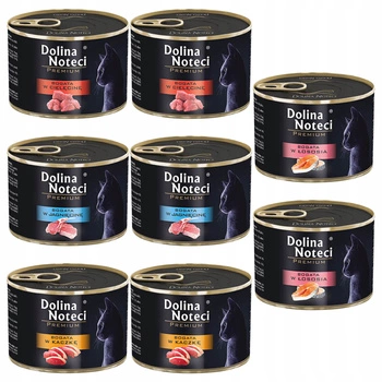 DOLINA NOTECI Premium Karma Mokra dla kota mix smaków 8 x 185 g bezzbożowa