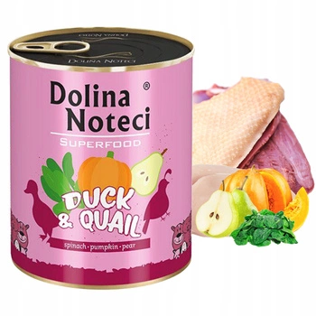 Dolina Noteci Superfood mokra karma dla psa 800g Kaczka Cielęcina