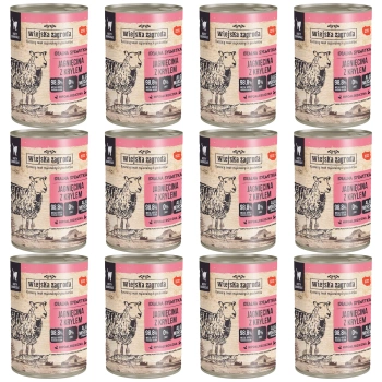 Wiejska Zagroda mokra karma dla kota Jagnięcina Kryl 12 x 400g bezzbożowa