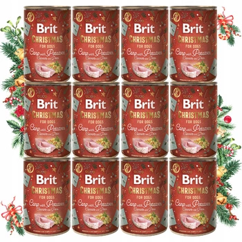 BRIT CHRISTMAS Mono Protein Karp mokra karma dla psa 12 x 400g