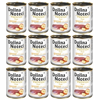 DOLINA NOTECI Premium Pure karma mokra dla psa gęś z jabłkiem 12 x 400g