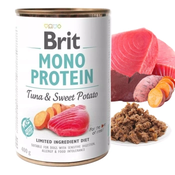 BRIT MONO Karma mokra dla psa Tuńczyk Batat 400g