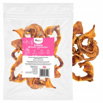 Przysmak dla psa Strips ze skóry wieprzowej 100g GACZOO naturalny