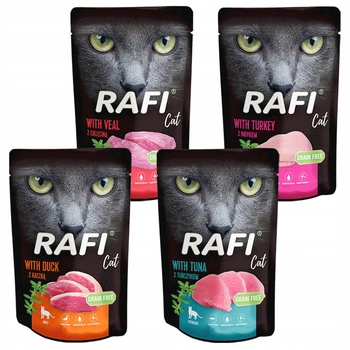 RAFI CAT Karma mokra dla kota Dolina Noteci Mix Smaków 120 x 100g bez zbóż