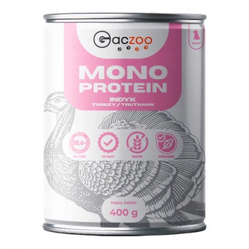 Gaczoo Mono Protein Puppy karma mokra dla szczeniąt Indyk 400g monobiałkowa