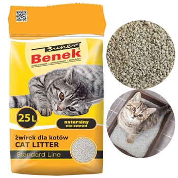 SUPER BENEK Żwirek zapachowy dla kota Naturalny 25L