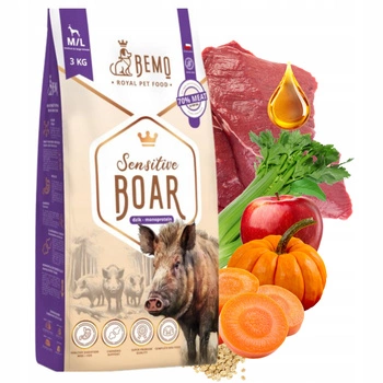 BEMO SENSITIVE Boar Karma sucha dla psa średnie i duże rasy M/L 3 kg