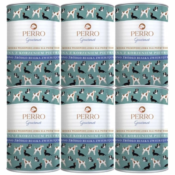 PERRO Gourmet Karma mokra dla psa Konina z korzeniem pietruszki 6 x 400g