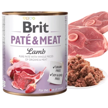 BRIT PATE & MEAT Karma mokra dla psa Jagnięcina 800g Bezzbożowa