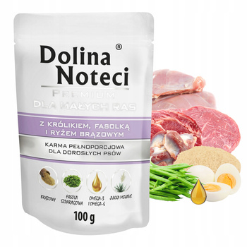 DOLINA NOTECI Premium Karma mokra dla psa małych ras królik 100g