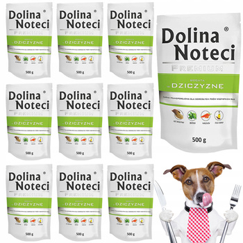 Dolina Noteci Premium Karma mokra dla psa Bogata w Dziczyznę 10x500g