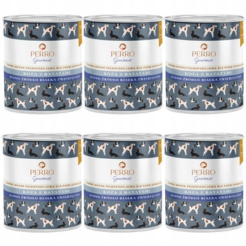 PERRO Gourmet Mokra karma dla psa Koza z batatami 6 x 800g