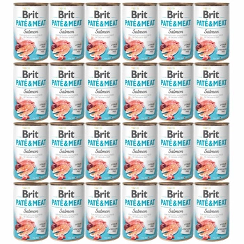 BRIT Pate & Meat mokra karma dla psa Łosoś 24 x 400g