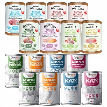 WATAHA GACZOO Mono Protein Adult karma mokra dla psa Mix smaków 16 x 400g