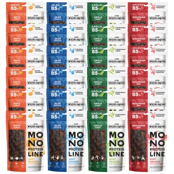 WIEJSKA ZAGRODA MONOPROTEIN miękki smakołyk przysmak dla psa mix 24 x 115g