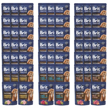 BRIT BY NATURE fileciki karma mokra dla psa mix smaków 60 x 85g bez zbóż