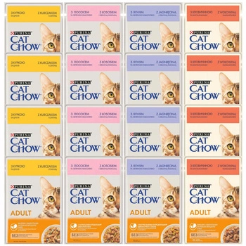 Purina Cat Chow mokra karma dla kota w galaretce Mix Smaków 16 x 85g
