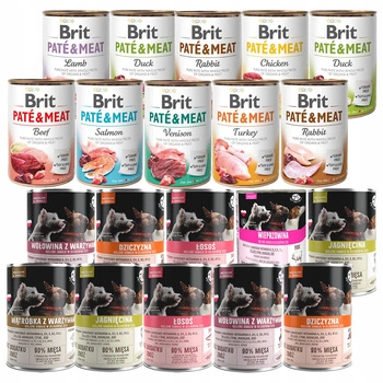 BRIT PATE & MEAT PET REPUBLIC Mix Smaków karma dla psa mokra 20 x 400g