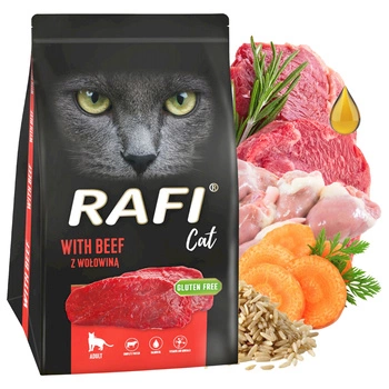 RAFI Karma sucha dla kota Wołowina 1,5 kg